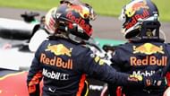 Daniel with Max after they finished 1-2 in qualifying in Mexico City